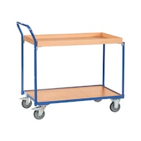Table trolley with 1 shelf and 1 wooden box