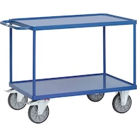 Table trolley with 2 sheet steel trays