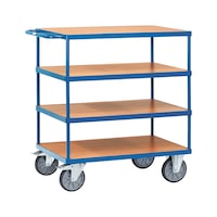 Table trolley with 4 wooden load areas