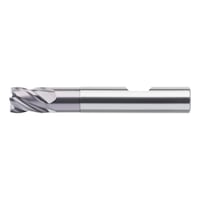 Solid carbide HPC end mill, short