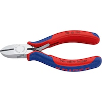 KNIPEX electronics side cutters, 110 mm, slim head with chamfer