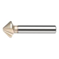 Conical countersink, 90°, HSS, triple cutter, extremely uneven pitch