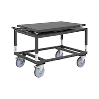 Pallet trolley made of steel with turntable
