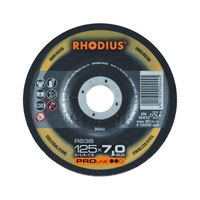 RHODIUS 粗研磨盘，不锈钢，125 x 6 x 22.2 mm，中心凹陷