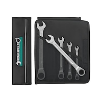 Ratchet combination wrench, straight, sets