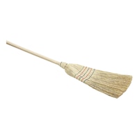 Rice straw broom with quintuple stitching