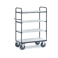 ESD shelf trolley with 4 load areas