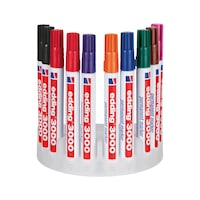 EDDING 3000 permanent markers, 10 pens in pen holder, 1.5-3 mm, waterproof