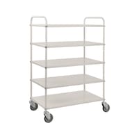 Shelf trolley with 5 reversible load areas