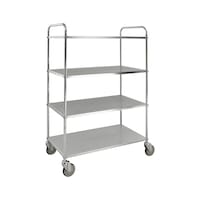 Shelf trolley with 4 reversible load areas