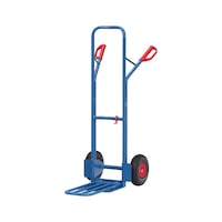 Sack truck with folding shovel, PU tyres
