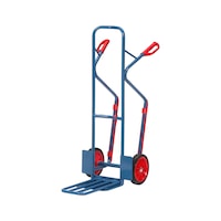 fetra sack truck with skids, folding shovel, solid rubber tyres