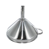 Stainless steel funnel with strainer