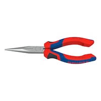 KNIPEX telephone pliers, 160 mm, round flat jaws, polished head, plastic handle