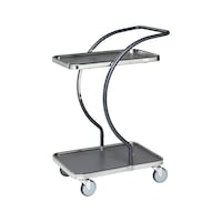 KONGAMEK design serving trolley w. 2 metal and MDF load areas, C-line