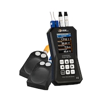 PCE ultrasonic flow meter PCE-TDS 200+ L with sensors + heat sensor