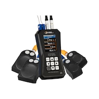 PCE ultrasonic flow meter PCE-TDS 200+ ML with sensors + heat sensor