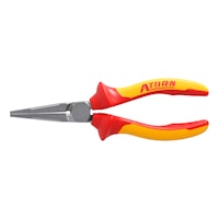 ATORN VDE long-nose flat pliers 160 mm, chrome-plated, 2-component grip