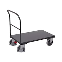 Platform trolley with push handle, load capacity 400 kg