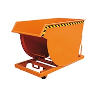 Swarf bin with screen plate insert and drain valve