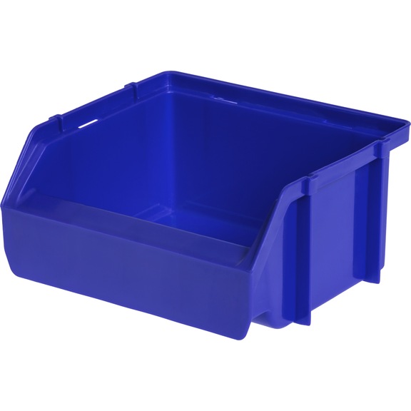 Polypropylenová skladovací krabice, velikost&nbsp;5, , 90/68x102x49&nbsp;mm, modrá - Průhledná skladovací krabice