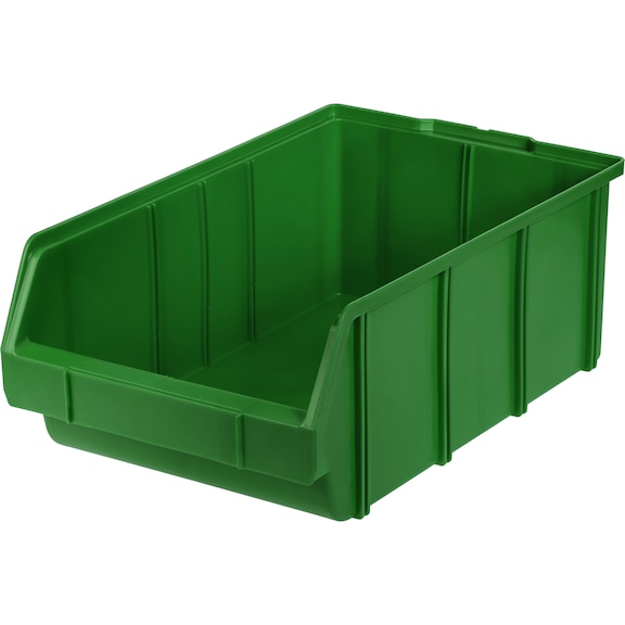 Caja de almacenamiento de polipropileno, tamaño 1, 489/440x305x185&nbsp;mm, verde - Caja de almacenamiento de visualización fácil