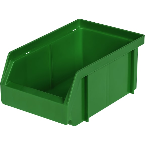 Polipropilén nyitott tárolódoboz, méret: 4, 161/140 x 106 x 75 mm, zöld - Nyitott tárolódoboz