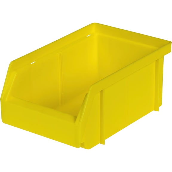 Caja de almacenam. de polipropileno, tamaño 4, 161/140x106x75&nbsp;mm, amarilla - Caja de almacenamiento de visualización fácil