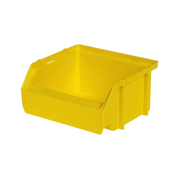 Polypropylene easy-view storage bin, size 5, 90/68 x 102 x 49 mm, yellow - Easy-view storage bin