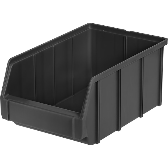 Polypropylene easy-view storage bin, size 2, 335/303 x 209 x 152 mm, grey - Easy-view storage bin