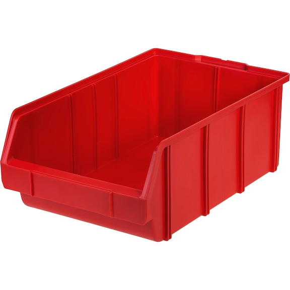 Polypropylenová skladovací krabice, velikost&nbsp;1, 489/440x305x185&nbsp;mm, červená - Průhledná skladovací krabice