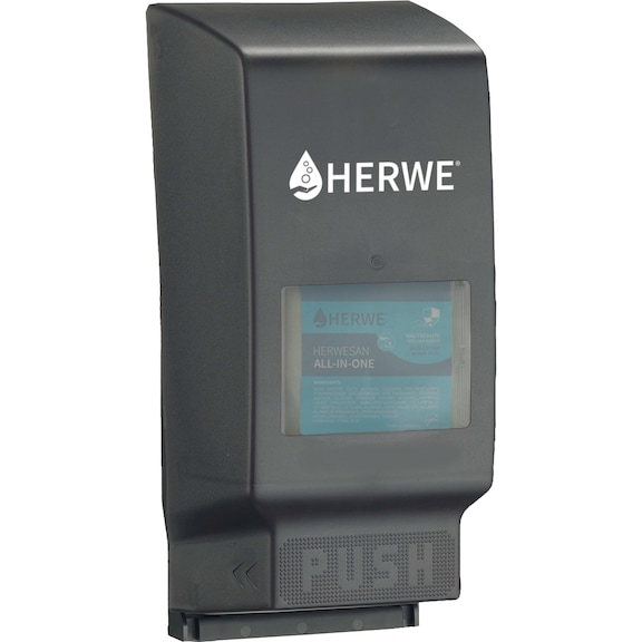 Herwemat Hero universale dispenser, antraciet, voor flessen van 1000/2000 ml - HERWEMAT HERO universele dispenser