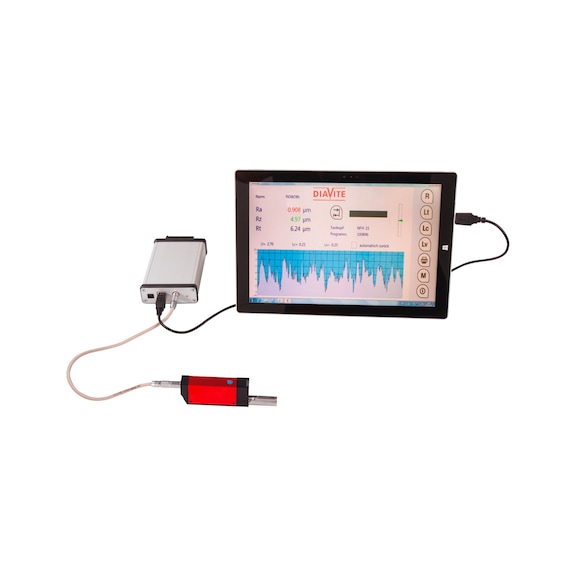 Dispositivo de medición de rugosidad DIAVITE DH-8 VHF/App con tablet PC