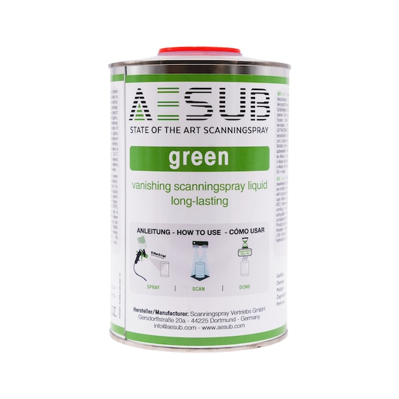3D scanning matting spray AESUB green