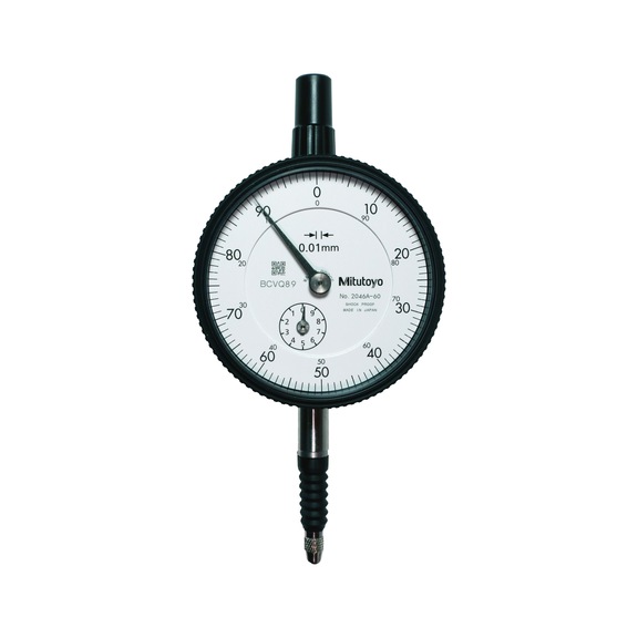 MITUTOYO analogue dial gauge, measuring range L 10&nbsp;mm metric scale interval 0.01 - Dial gauge