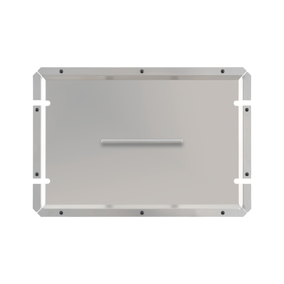 Stainless steel pushdown lid