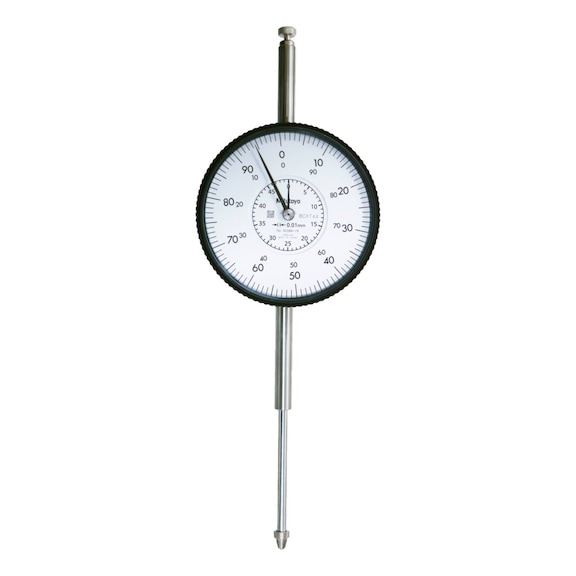 MITUTOYO dial gauge, 0.01 mm scale interval, meas. range 50 mm, jewel bearing - Dial gauge