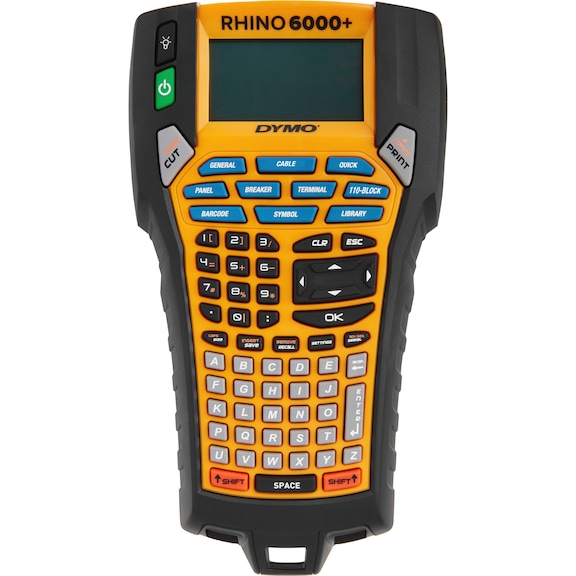 Průmyslový štítkovač DYMO Rhino 6000+ v&nbsp;pevném pouzdře. - Průmyslový štítkovač, Rhino&nbsp;6000+