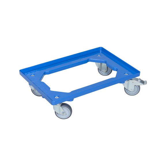 Přepravní vozík ProfiPlus 600S, modrý, Euro formát, 600x400&nbsp;mm - Přepravní vozík ProfiPlus z&nbsp;plastu