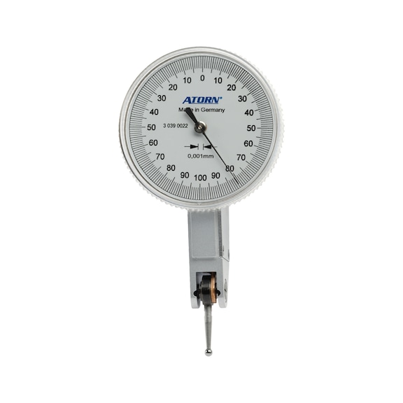 ATORN lever gauge probe, 0.001&nbsp;mm scale 0.2&nbsp;mm measuring range, 40&nbsp;mm - Lever gauge indicators