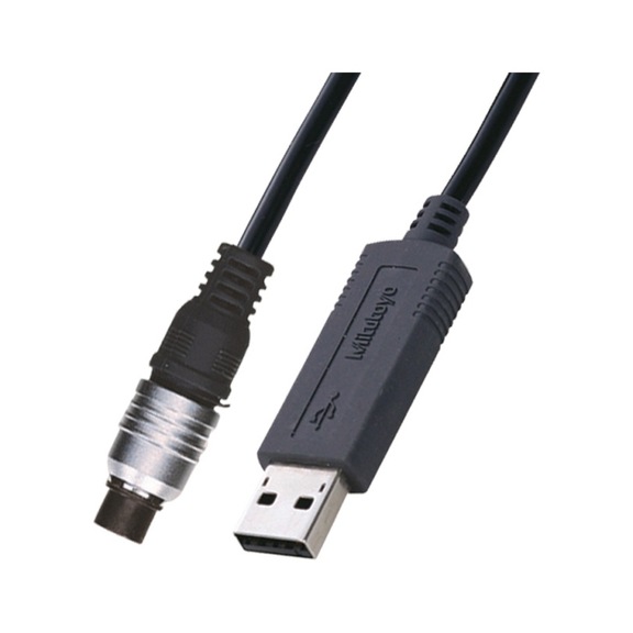Cable de conexión USB MITUTOYO 06AFM380E de 1 m, conector redondo de 6 pines - Cable de conexión USB