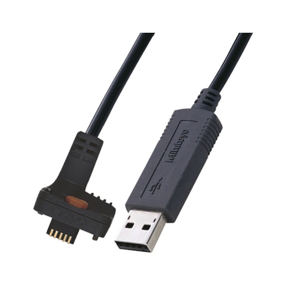 Câble de raccordement USB MITUTOYO 06AFM380C 2m fiche droite avec bouton Data - Câble de connexion USB