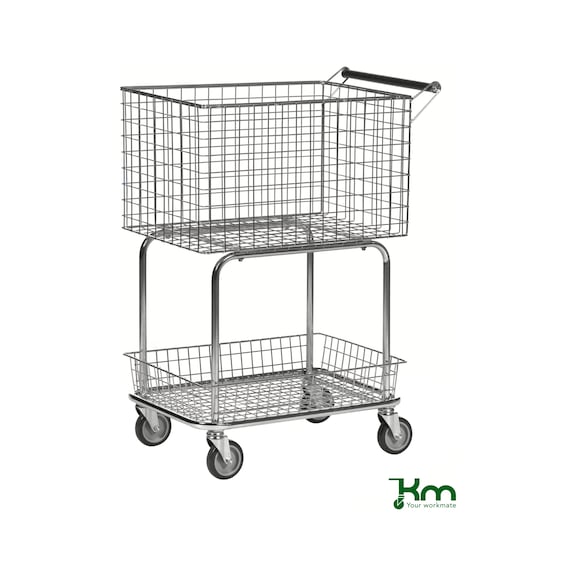 Serving trolley with two baskets