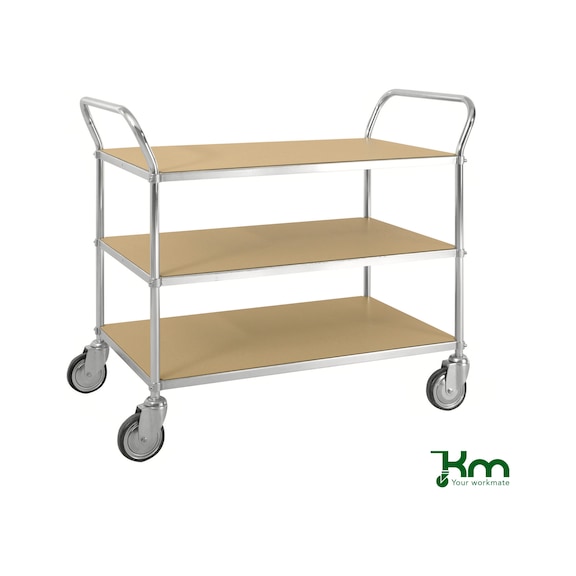 ESD table trolley with three load areas