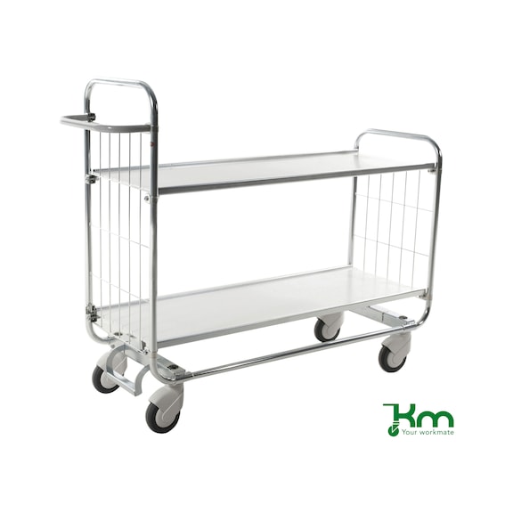 8000 series shelf trolley, load capacity 250 kg, central brake