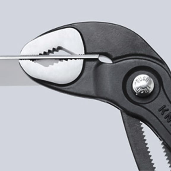 KNIPEX Cobra vízpumpafogó, 180&nbsp;mm, 36&nbsp;mm szélességig, pol. fej, műa. markolat - Cobra Hightech vízpumpafogó