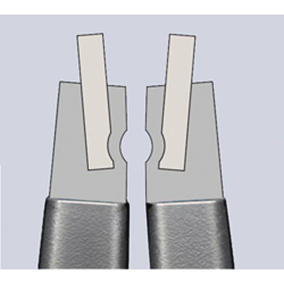 Pince à circlips KNIPEX J2 180&nbsp;mm, drte, limit. contrainte, pr bagues internes - Pinces pour anneaux de retenue à limiteur de contrainte réglable