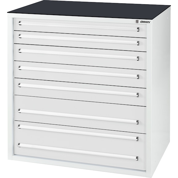 ORION tool cabinet B, 7 drawers, RAL7035/7035, full-extension - Drawer cabinet B — with fully extending drawers