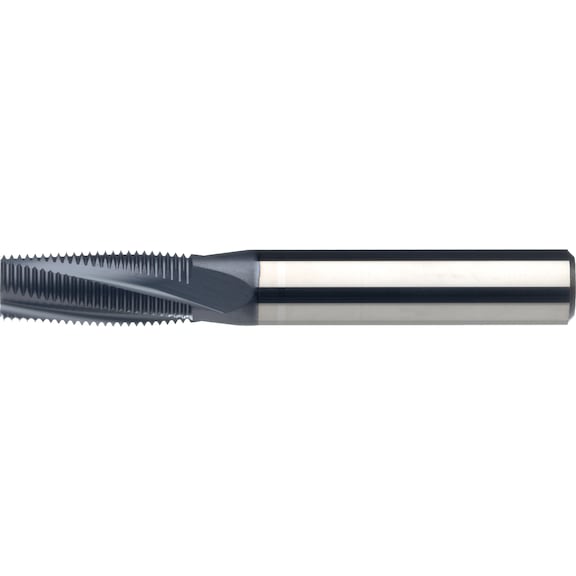 Multi-range thread milling cutter solid carbide TIAlN (M, MF) with axial internal cooling straight shank HA - 1