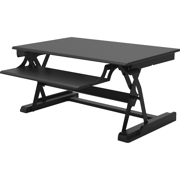 Desk top attachment height-adjustable, 940 x 580 x 135 - 455 mm, black - Desk top attachment height-adjustable, with scissor mechanism
